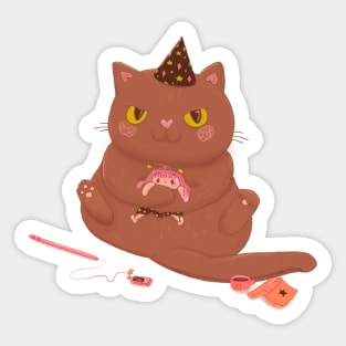 Brown kitty Sticker